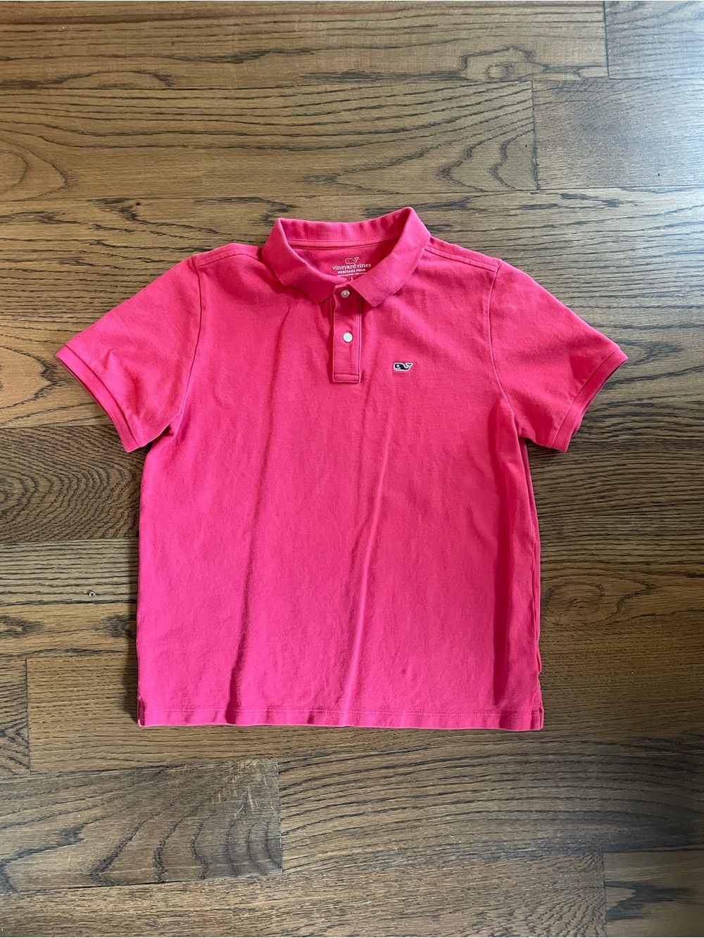 Vineyard Vines Kids Faded Red Pique Polo Shirt - Size L